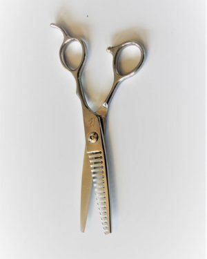 hairstylists sharpening shears