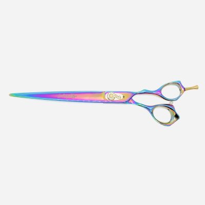 Professional Grooming Straight Scissor 8” Rainbow Titanium 1
