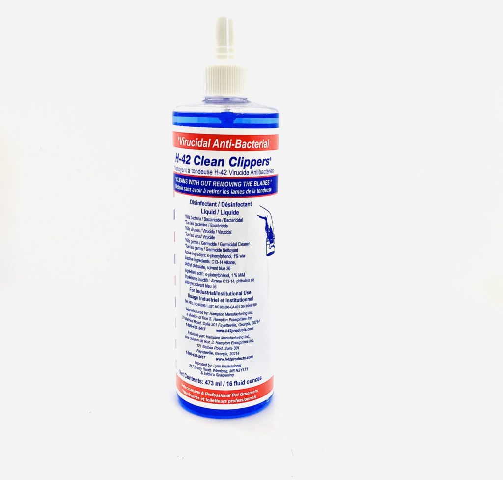 Virucidal Anti-Bacterial H-42 Clean Clippers 16oz Spray