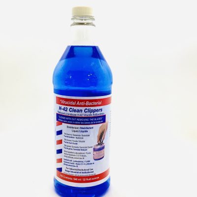 Virucidal Anti-Bacterial H-42 Clean Clippers 32oz Bottle