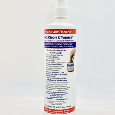 virucidal anti bacterial h 42 clean clippers 16oz spray