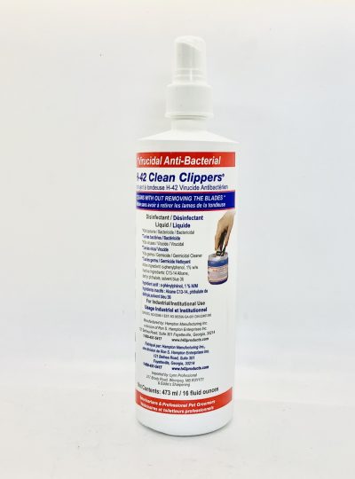 virucidal anti bacterial h 42 clean clippers 16oz spray