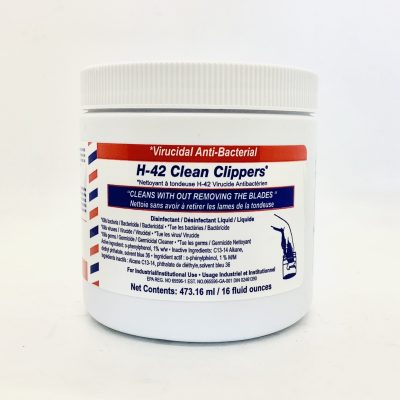 virucidal anti bacterial h 42 clean clippers 16oz jar