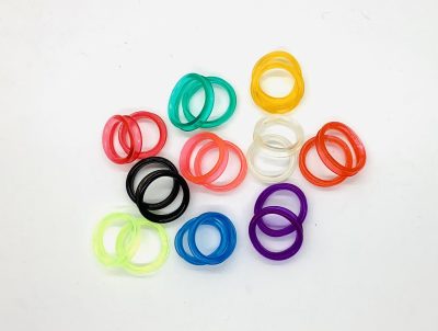 Finger Inserts for Scissors - Assorted Colours 10 Pack