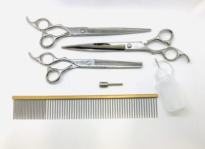 3Pc Pet Grooming Kit Left Handed w Comb,Bit&Oil