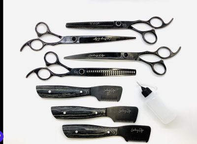 4 piece pet grooming kit | stripping knife set, oil