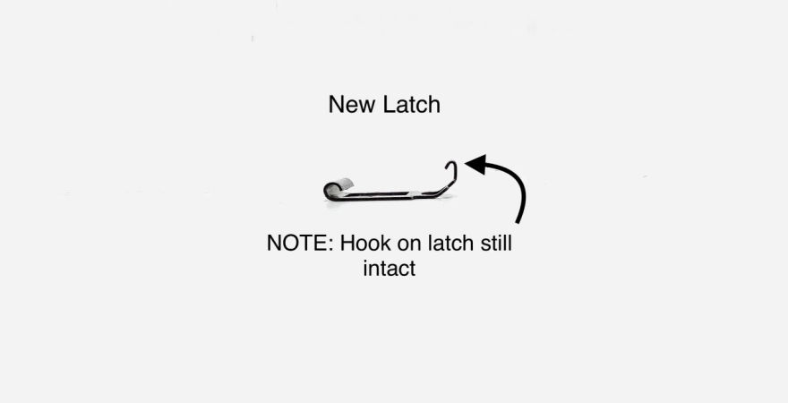new latch with hook intact.