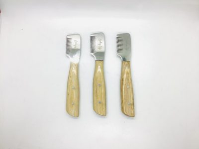 Left Handed Stripping Knife 3 Pce Set 6.25” Fine, Medium & Coarse