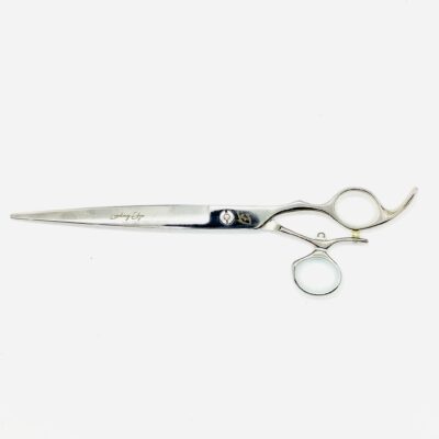 8" straight swivel thumb pet grooming scissor