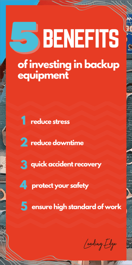 backup blades and equipment infographic