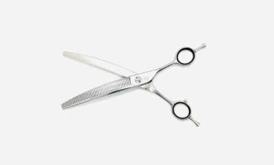 7.5" curved fluffer , 48 piano teeth grooming shear: flipping capabilities