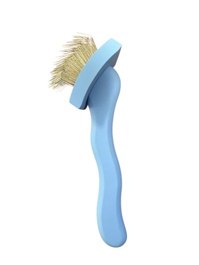 Pro Slicker Brush for Dogs - Small Blue