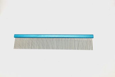 Coarse Pet Grooming Comb 10" with 1.5” Pins, Light Blue Spine