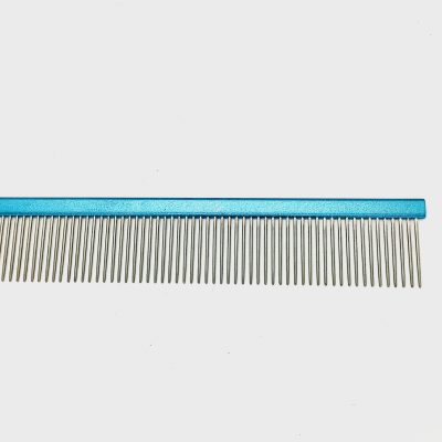 Coarse Pet Grooming Comb 10" with 1.5” Pins, Light Blue Spine