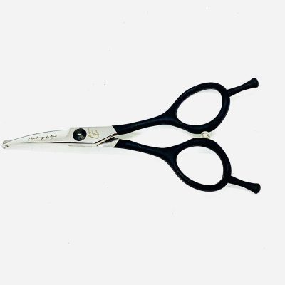 blunt tip scissor 4.5" curve black anti slip handle
