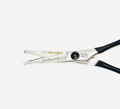 blunt tip scissor 4.5" straight black anti slip handle