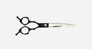 Left Handed Asian Fusion Scissor 6.5" Curve Black Titanium