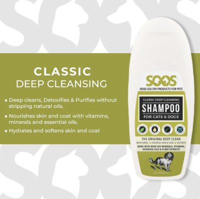 soos classic deep cleansing shampoo for dogs & cats